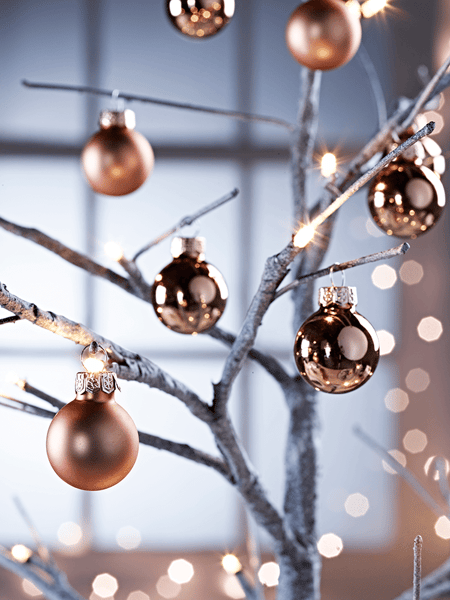 Industrial chic Christmas decor