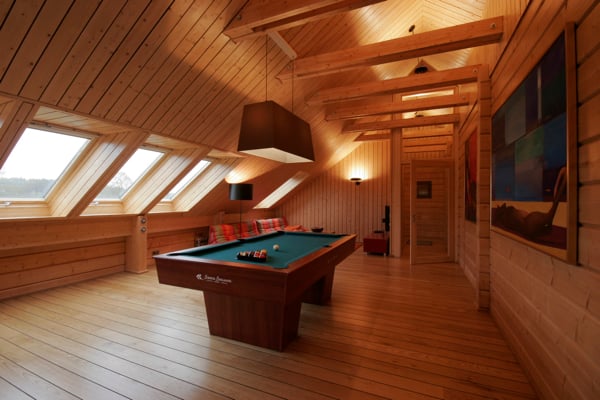 Games room in the attic