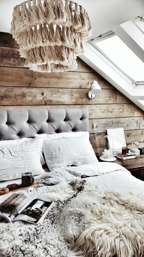 Rebecca's modern rustic loft bedroom