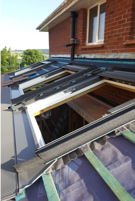 The VELUX windows are installed