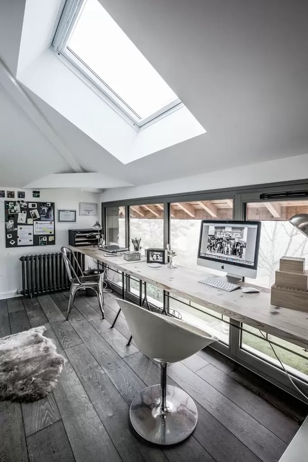 This loft conversion is used for an office