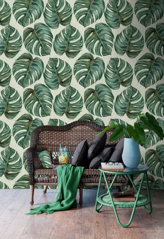 Tropical Leaf Wallpaper by MINDTHEGAP from Lime Lace