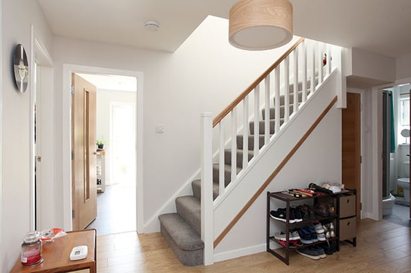 The stairs leading up to the loft conversion